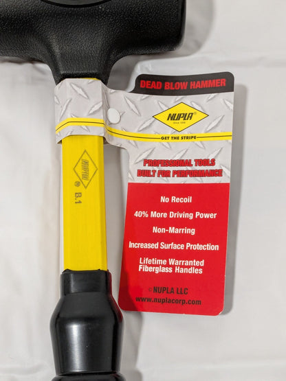 NUPLA Non-Marring Hammer: 3 lb, 2-3/8" Face Dia 12" OAL 10035