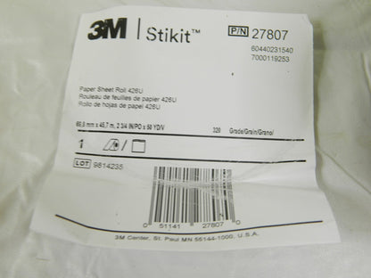 3M Adhesive Back Sanding Sheet 320 Grit, 2-3/4″ X 50 Yd 7000119253