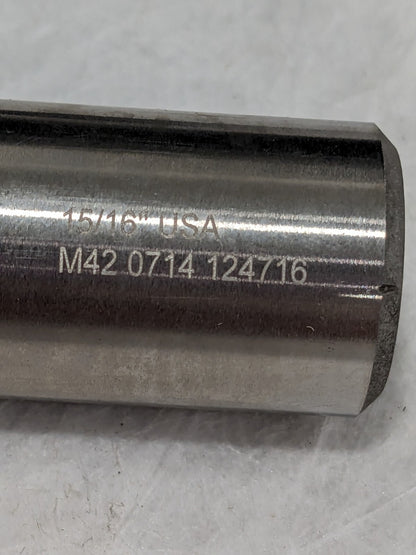 Melin Cobalt End Mill, 15/16" X 7/8", 4 FLUTE, CC-2830