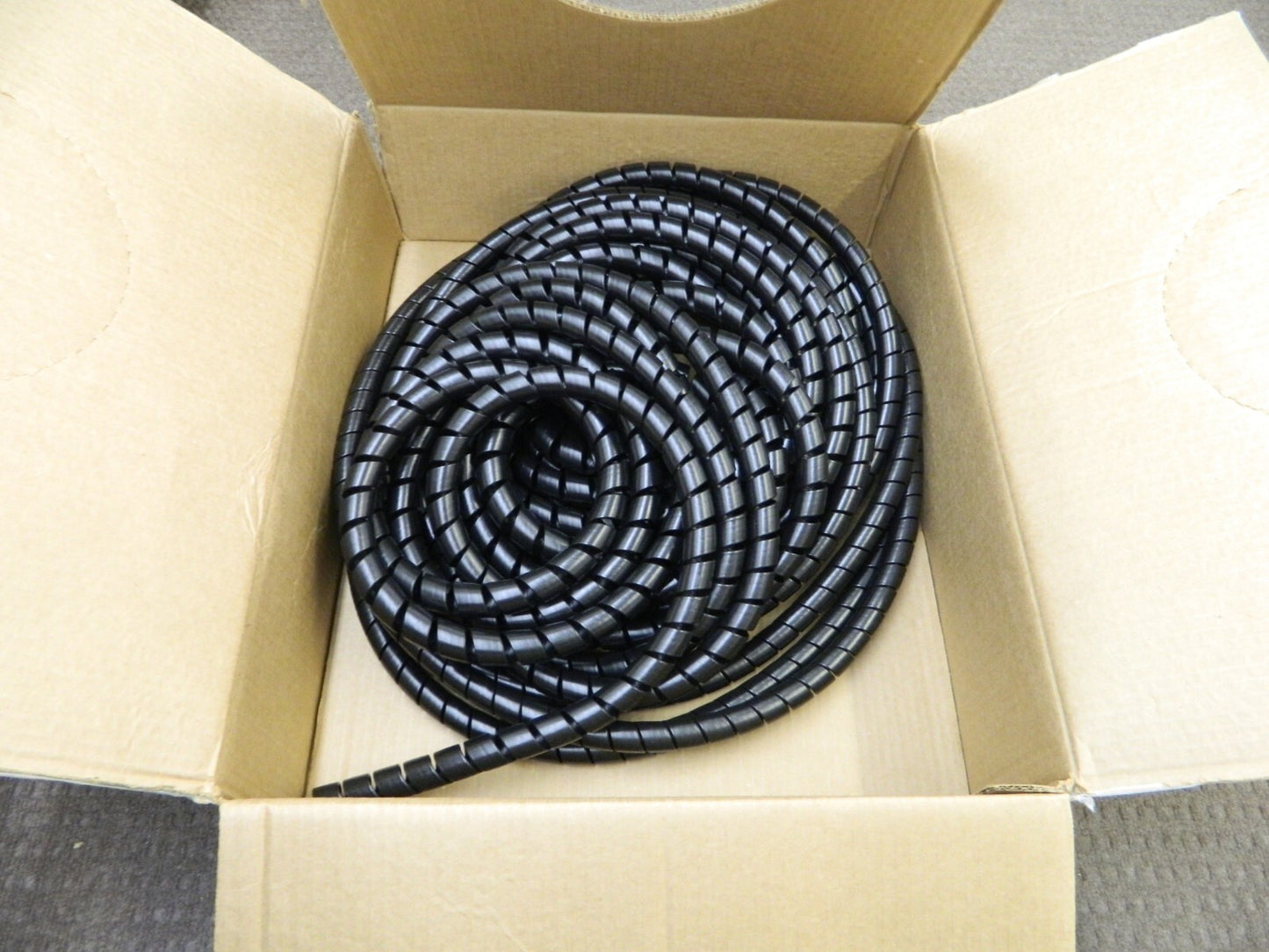 ATLANTEX 0.8" ID Black Spiral Guard Wrap for Hoses Approx. 100' Long SGW16-30