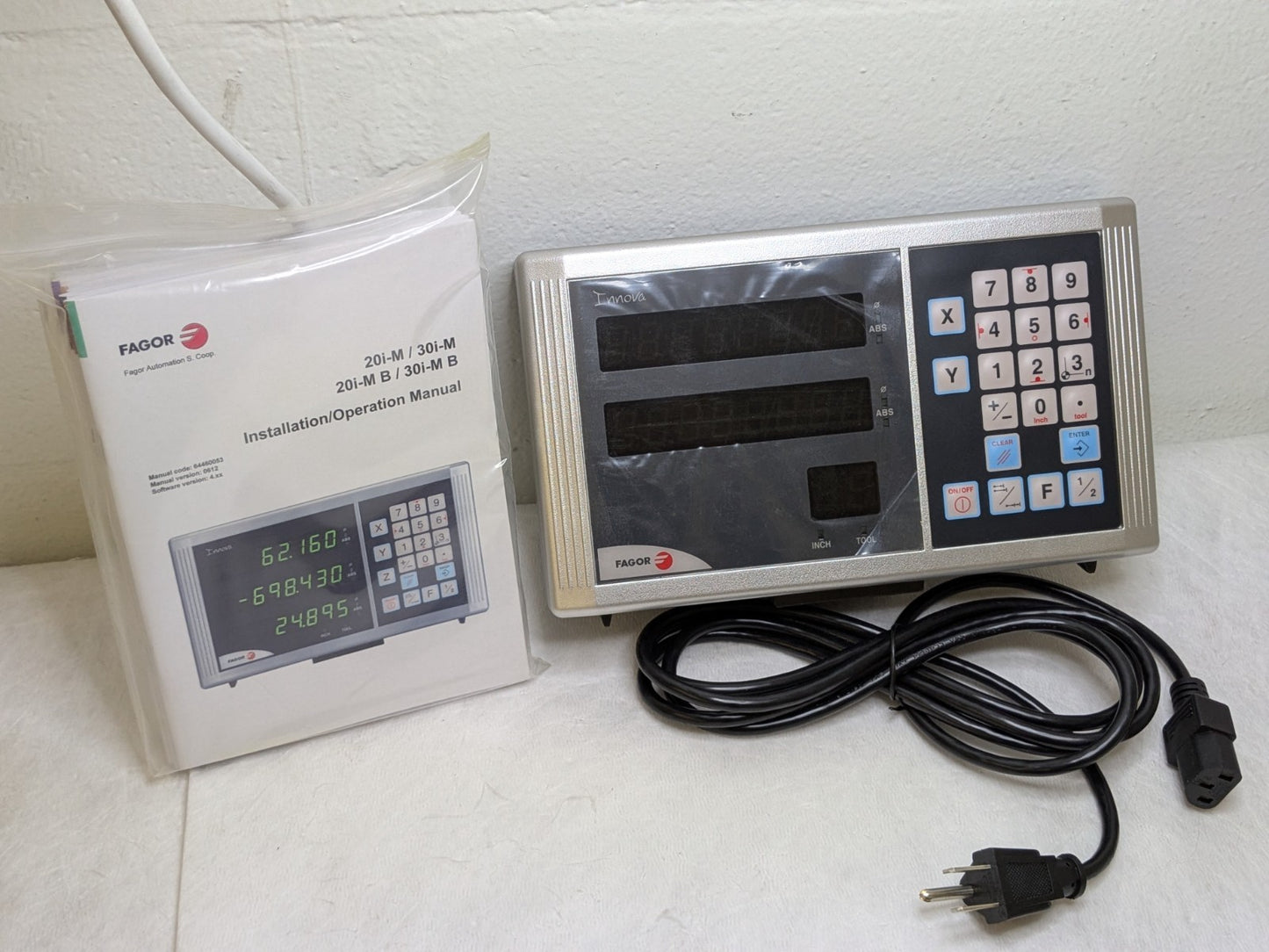 Fagor Digital Readout 2-Axis DRO Milling System 12" x 30" Travel 20i-M Display