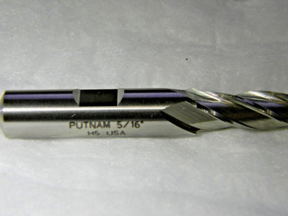 Putnam Tools 5/16" x 1" x 3/8" x 2-1/2" 4Fl HSS Ball Nose En