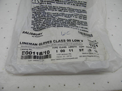 HONEYWELL Class 00, Size XL (10), 11 Long, Rubber Lineman's Glove E0011B/10