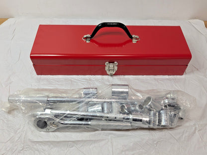 Proto 26 Piece 1/2" Drive Socket Set 3/8" to 1-1/4" 12 Pts w/Metal Case J54124