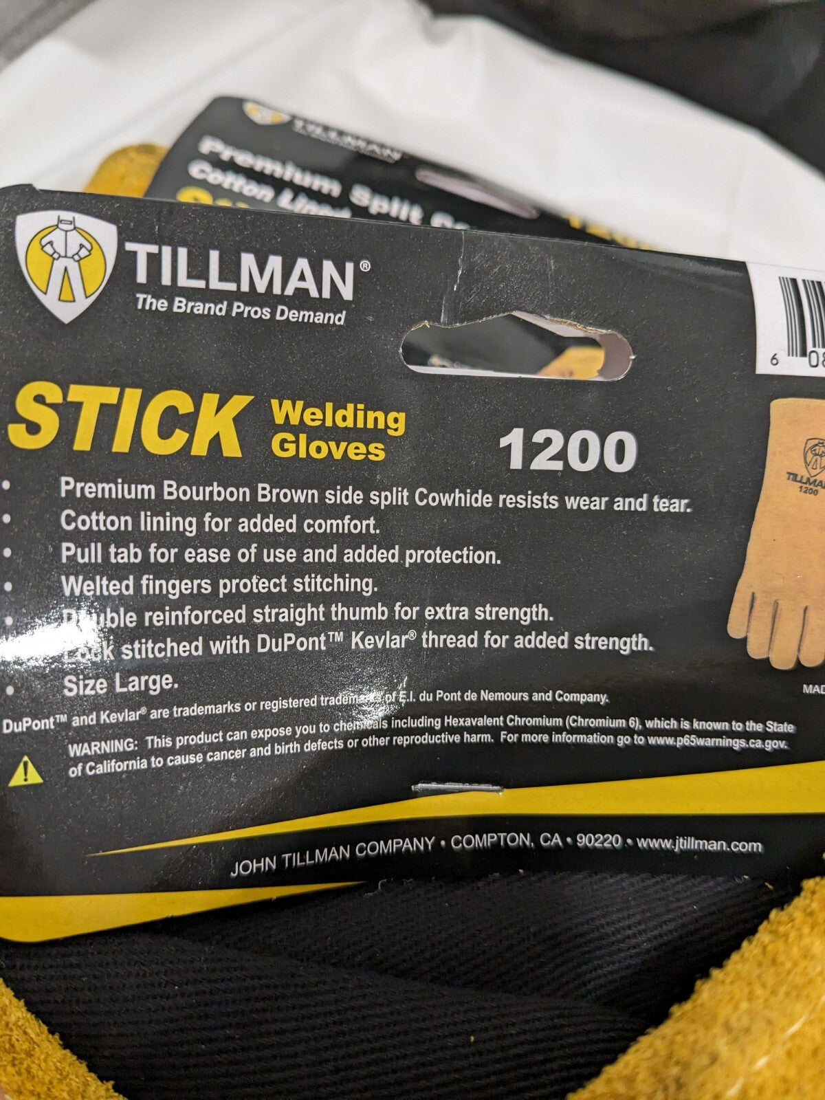 TILLMAN Welding/Heat Protective Glove Sz L Qty 2 Pairs 1200