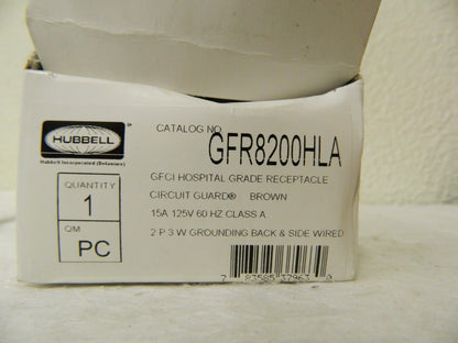 Hubbell Self Grounding Receptacle 1 Phase 5-15R NEMA 125 VAC 15 Amp #GFR8200HLA