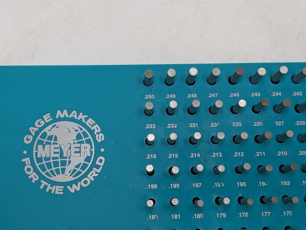 Meyer Gage Steel Pin Gage Set 0.061" - 0.250" Class Z Minus MISSING GAGES