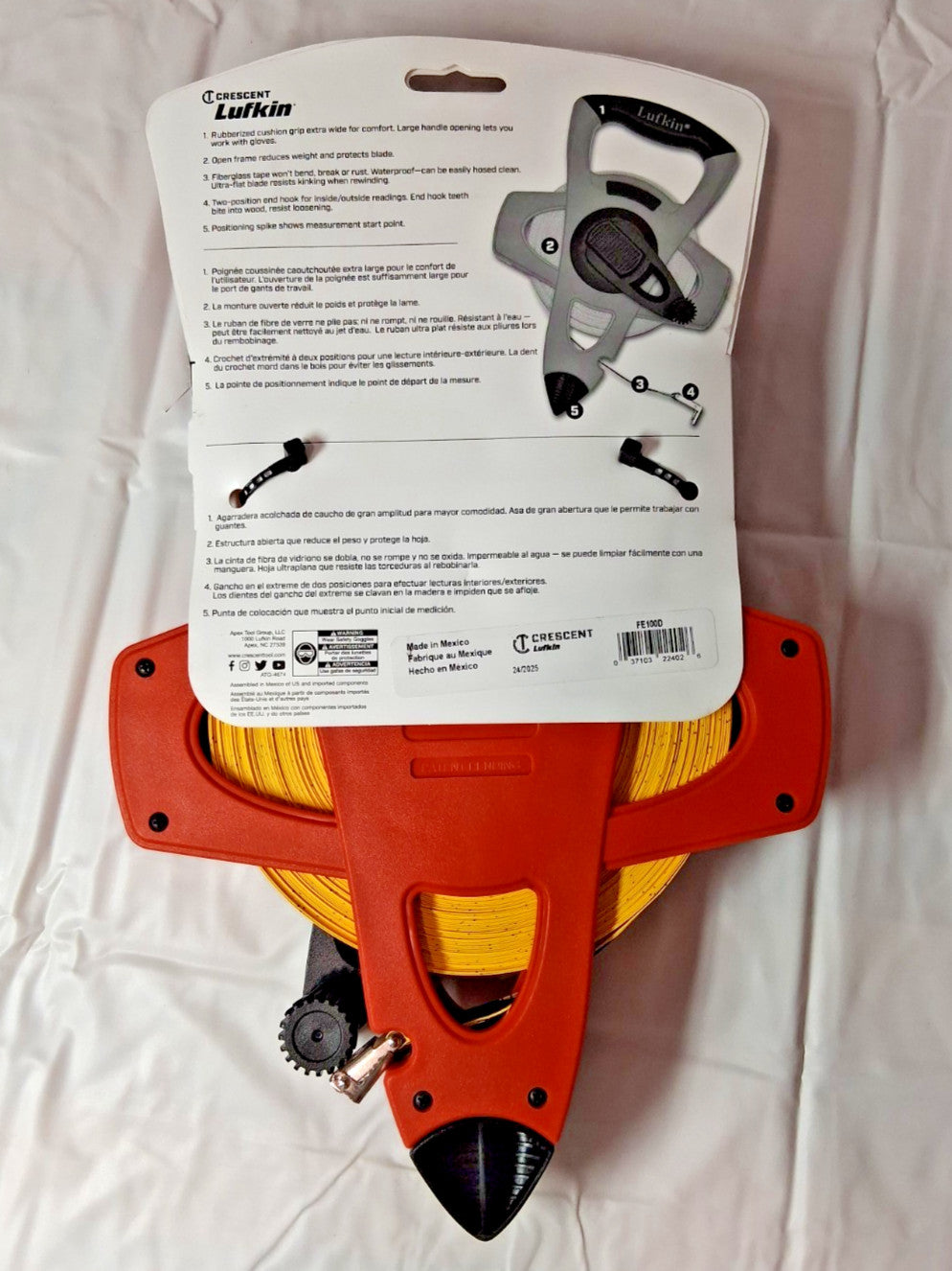 Lufkin Fiberglass Long Tape Engineer's Scale 100 ft QTY 2 FE100D