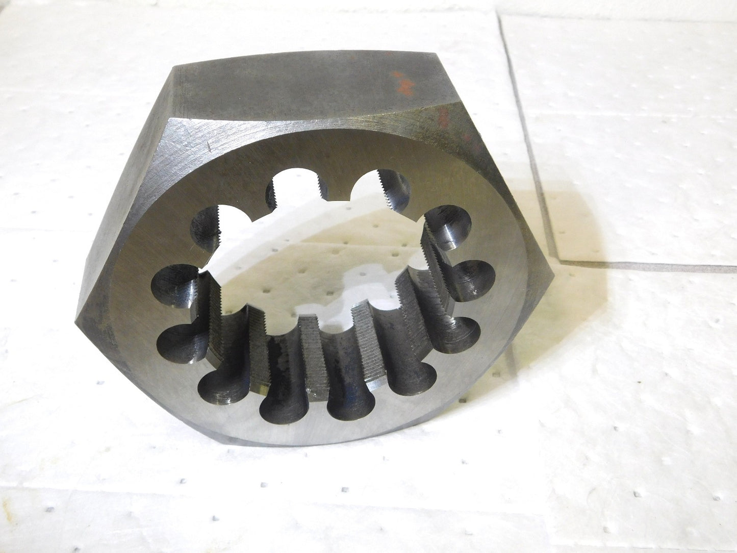 Interstate Hex Rethreading Die 7 Dia 4-1/4-12 UN RH 2-3/8 Thickness 365-4125