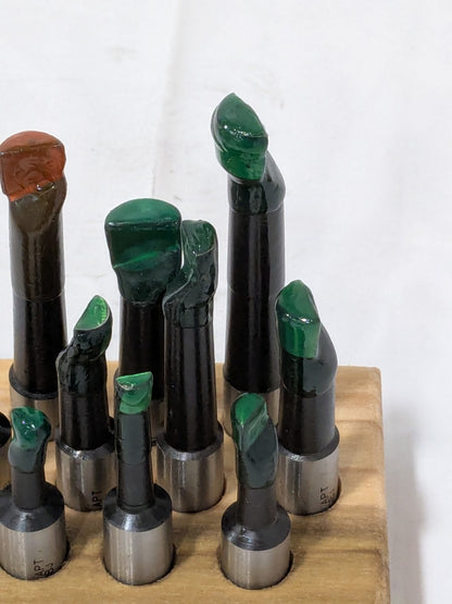 APT 10 Pc Boring Bar Set 1/4 to 1/2" Min Dia, 3/4 to 2-1/2" Max Depth COBH 500