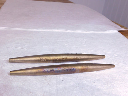 AMPCO Barrel Type Drift Pin 3/16 Tip 11/16 OD 7.75L Qty-2 #D1 USA
