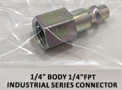 Pneumatic Hose Male Connector  1/4" FNPT x 1/4" Body 80219561