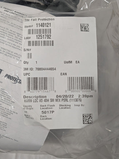 DBI-SALA Fall Protection Harnesses 420 Lb, Sz Small,Reflective Polyester 1140121