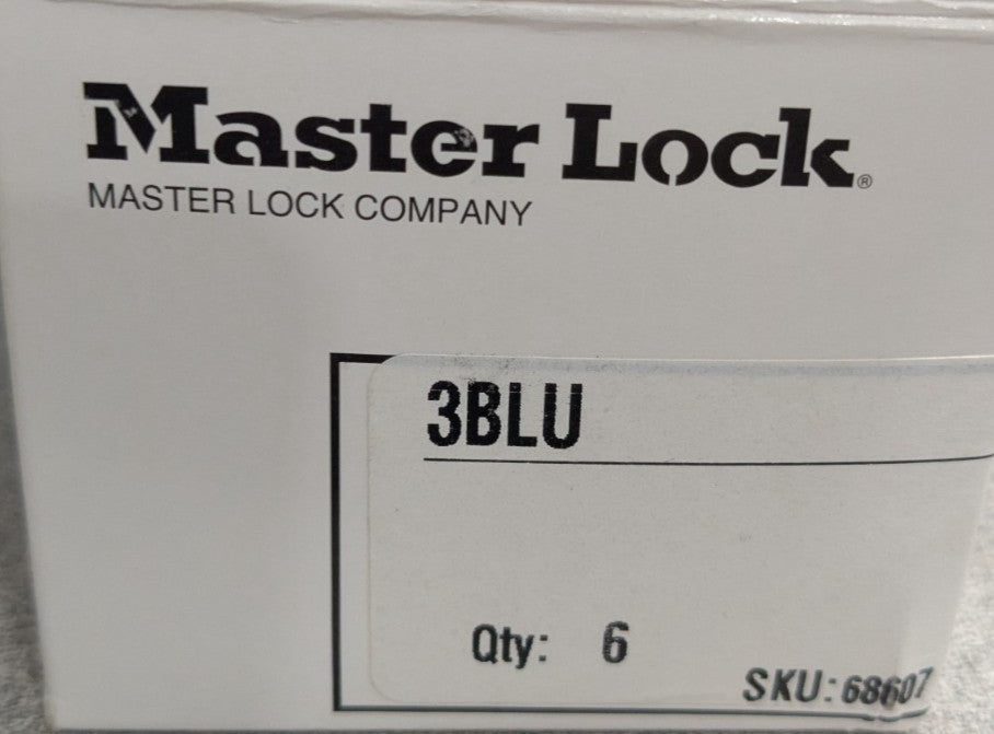 Master Lock Lockout Padlock: Keyed Different, Steel Shackle Qty 6 3BLU