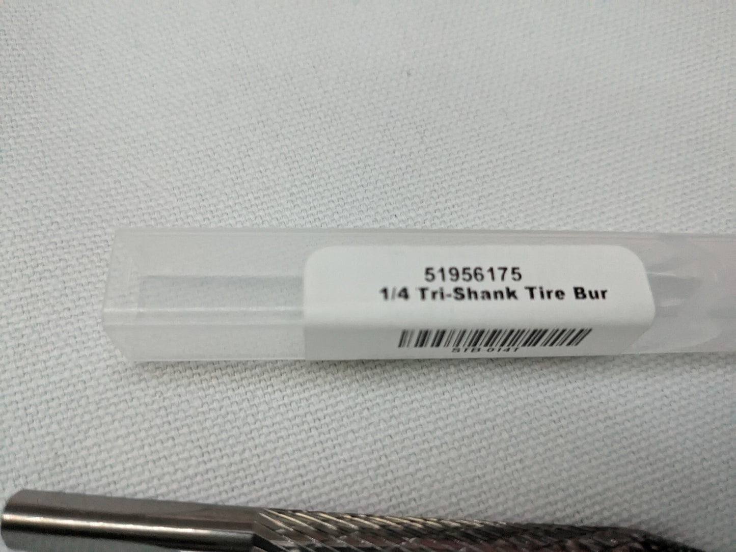 Abrasive Bur: STB-014T, 1/4" Cut Dia, Cylinder with Plunge Point TireSTB-014T