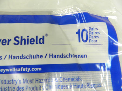 NORTH Chemical Resistant Gloves: 2.7 mil Thick Silver 16" Sz 10 Qty 10 SSG/