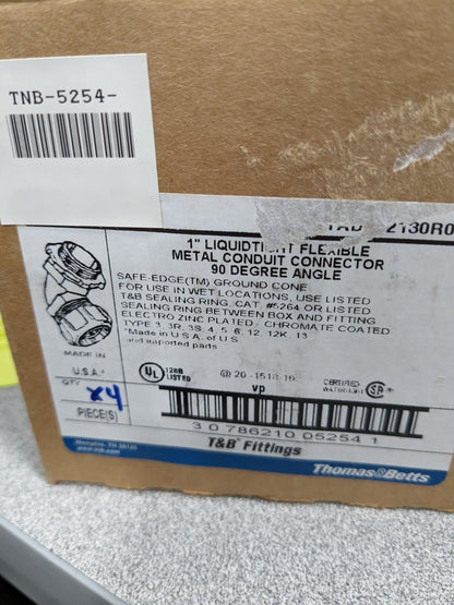 T&amp;B 1" Conduit Connector: For Liquid-Tight, Malleable Iron &amp; Steel