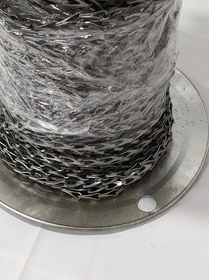 0.035" Diam Steel Sash Chain, #8, 75 Lb Load Limit Approx. 13 LBS 55020