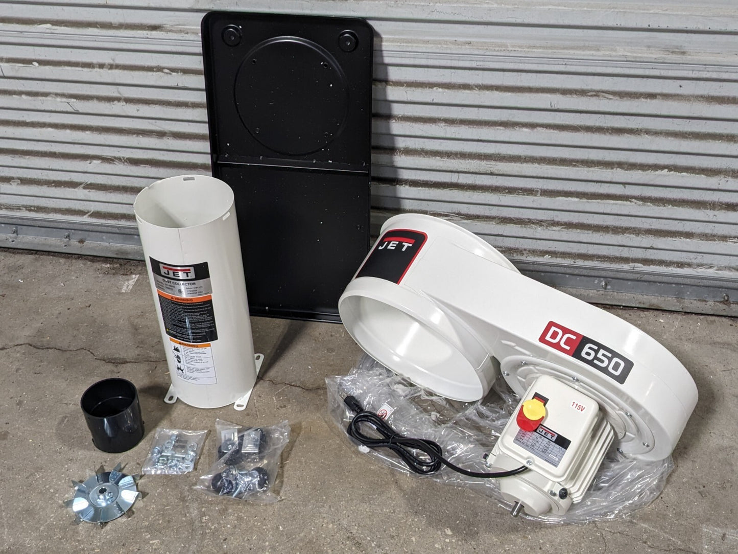 Jet Vortex Cone Portable Dust Collector 650 CFM 1 HP 115v 708642BK