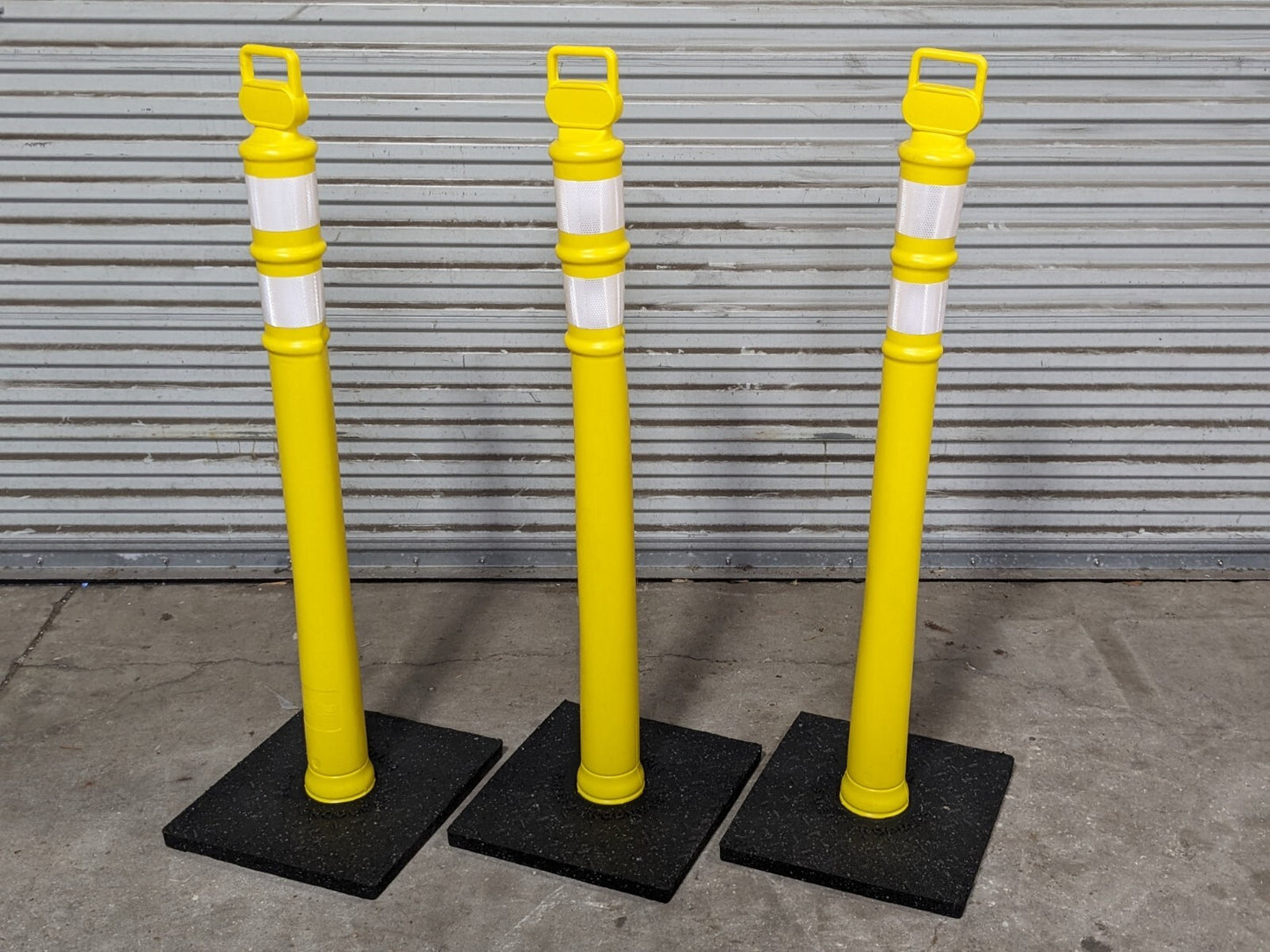 Set of 3 Cortina Safety Reflective Delineator Post Set 45" Height 03-747YRBC-3
