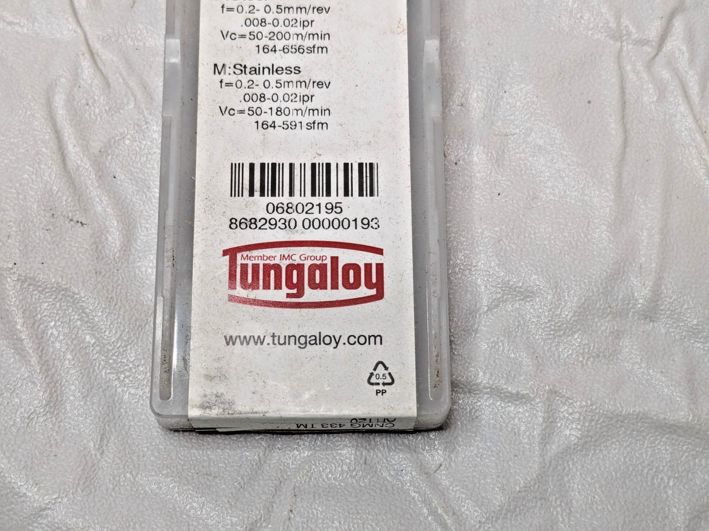 Tungaloy Carbide Turning Inserts CNMG433TM AH120 Qty 10 6802195