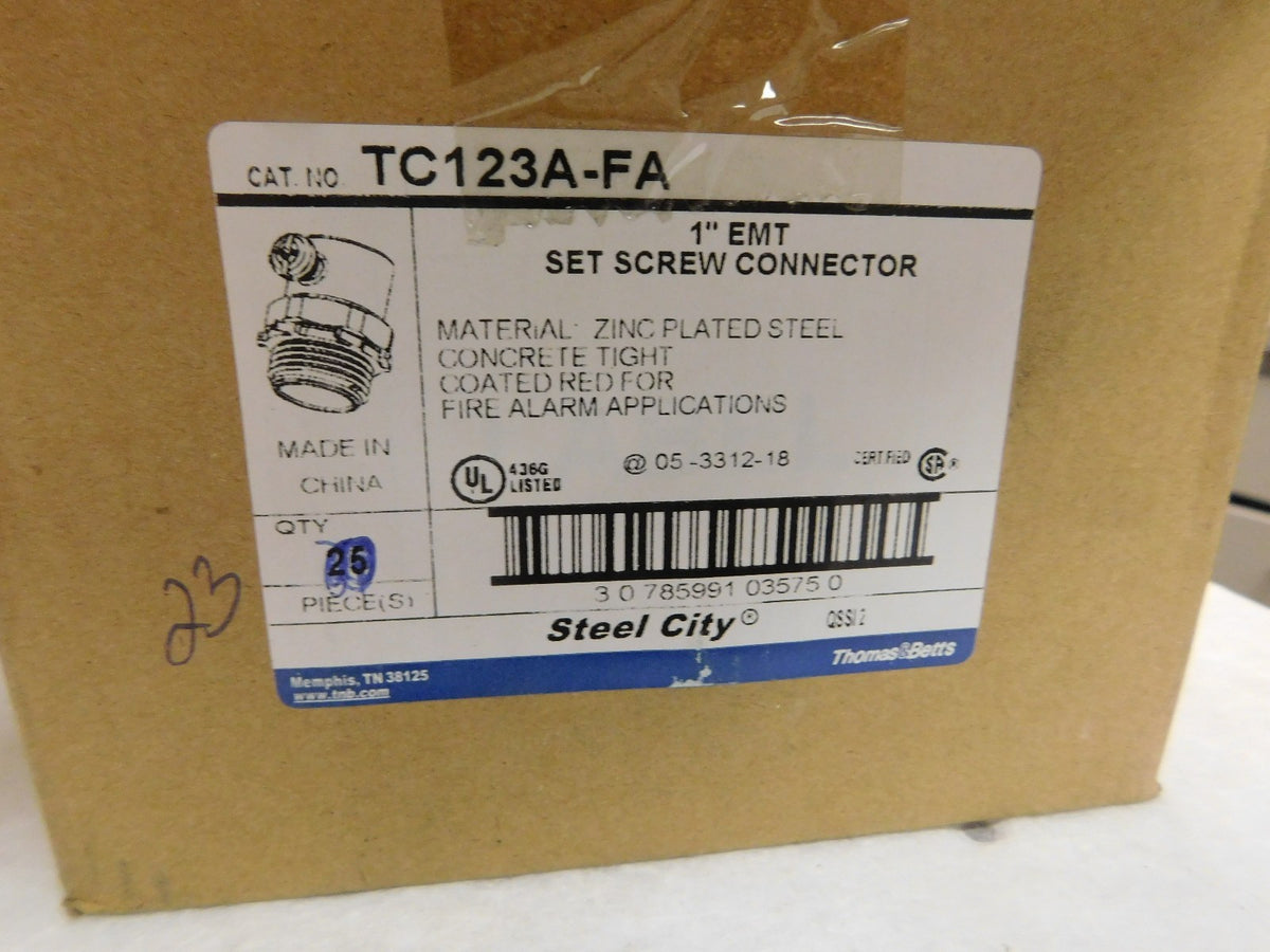 Thomas &amp; Betts 1" Trade EMT Conduit Connector  Qty. 20 TC123A-FA