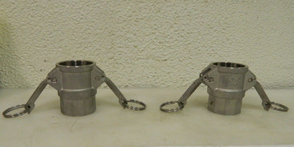 WorkSmart 1-1/4" Female Coupling 2 Pack 1-1/4 Thread 1-1/4" Hose WS-HF