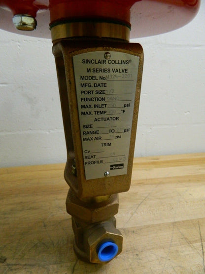Parker 1/2" F-NPT Bronze Proportional Diaphragm Control Valve 250 PSI M324-2201