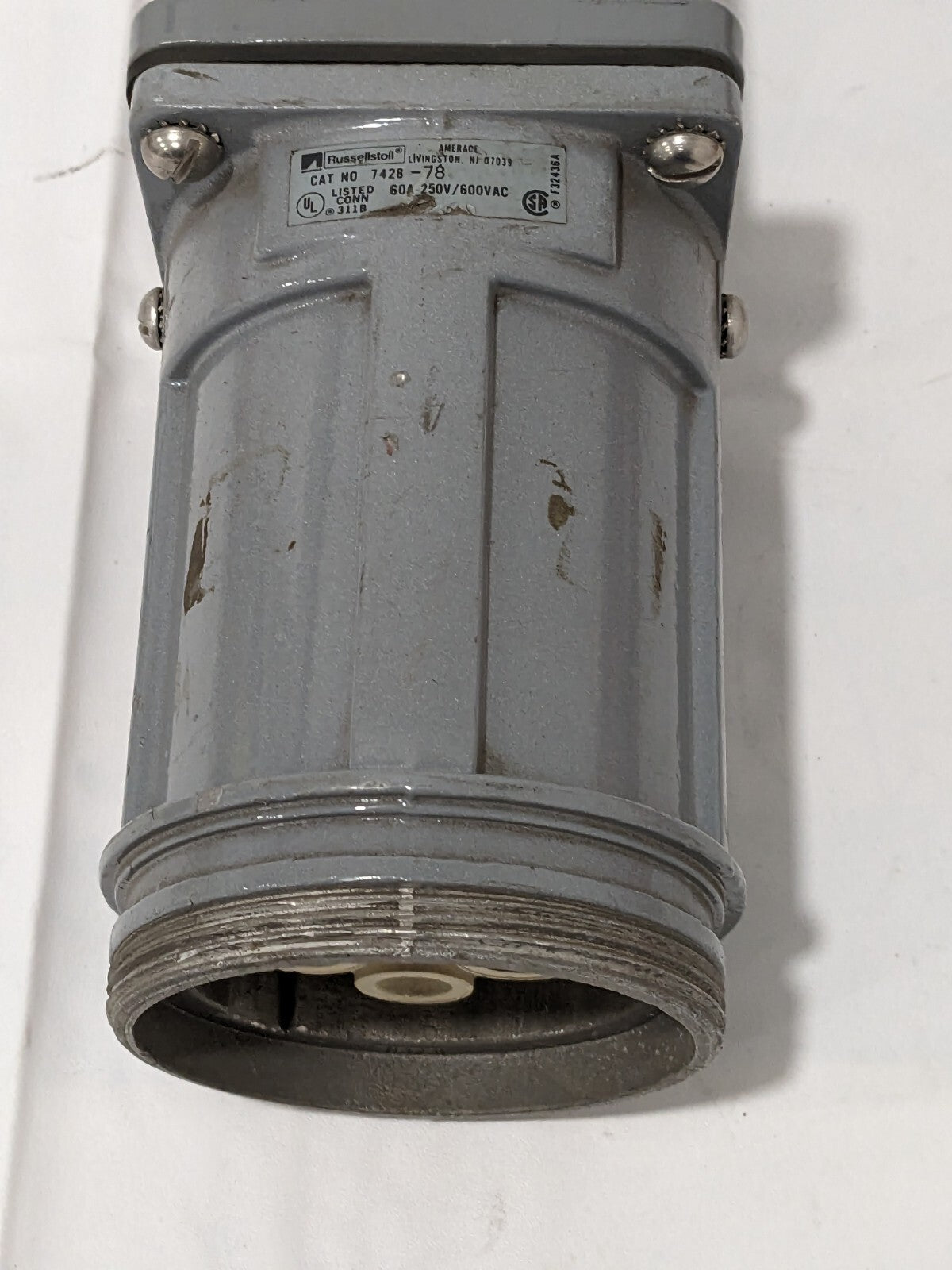 Russellstoll Pin and Sleeve Connector 7428-78 USED