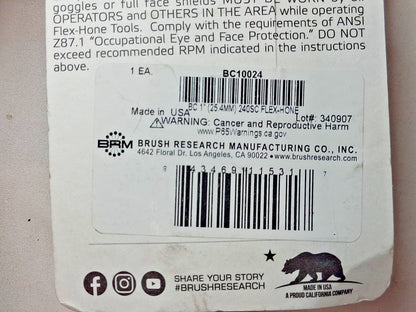 Brush Research Mfg Flexible Carbide Cylinder Hones 1" MBDia 240 Grit BC10024