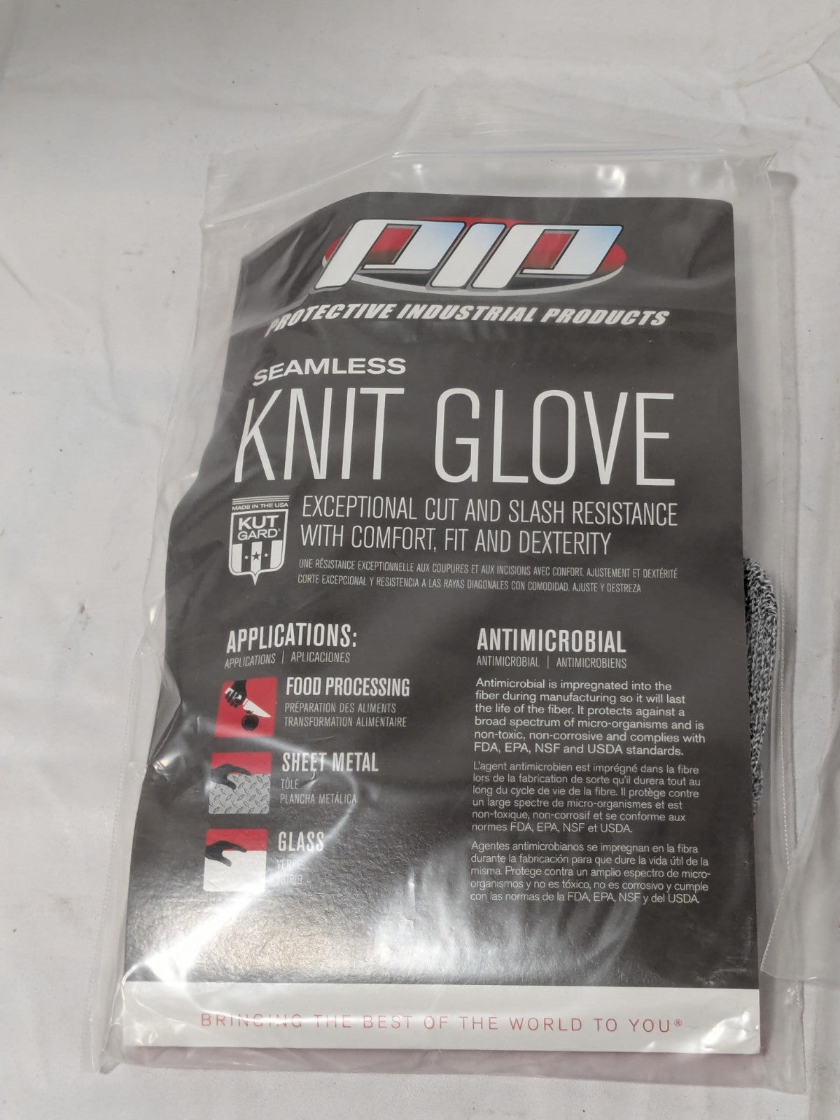 PIP Cut-Resistant Glove: Kut-Gard ANSI Cut A7 Size XL 2 Pack 22-760GXL