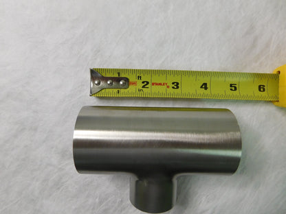 Pro  2.0x1.5 WELD T316L Butt Weld Reducing Tee E7RWWW6L2.0x1.5