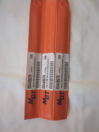 3pc Half Round Needle Diamond File: 5-1/2" OAL, Coarse Grade 2152C