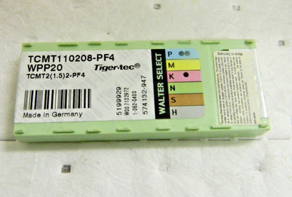 Walter Valenite Carbide Turning InsertsTCMT2(1.5)2-PF4Grade WPP20 Qty 10 5199929
