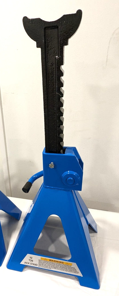 12 Ton Capacity Jack Stands  1 Pair  17-1/2" - 27-1/2" High T412002