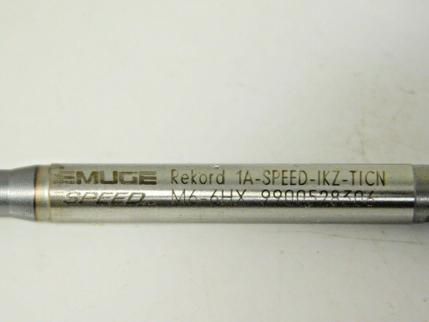 Emuge Cobalt Straight Flute Machine Tap Rekord A 6HX M6x1.00 3FL B3159401.0060