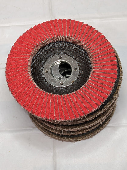 WEILER Flap Disc: 7/8" Hole, 40 Grit, Ceramic, Type 29 Qty 6 50101