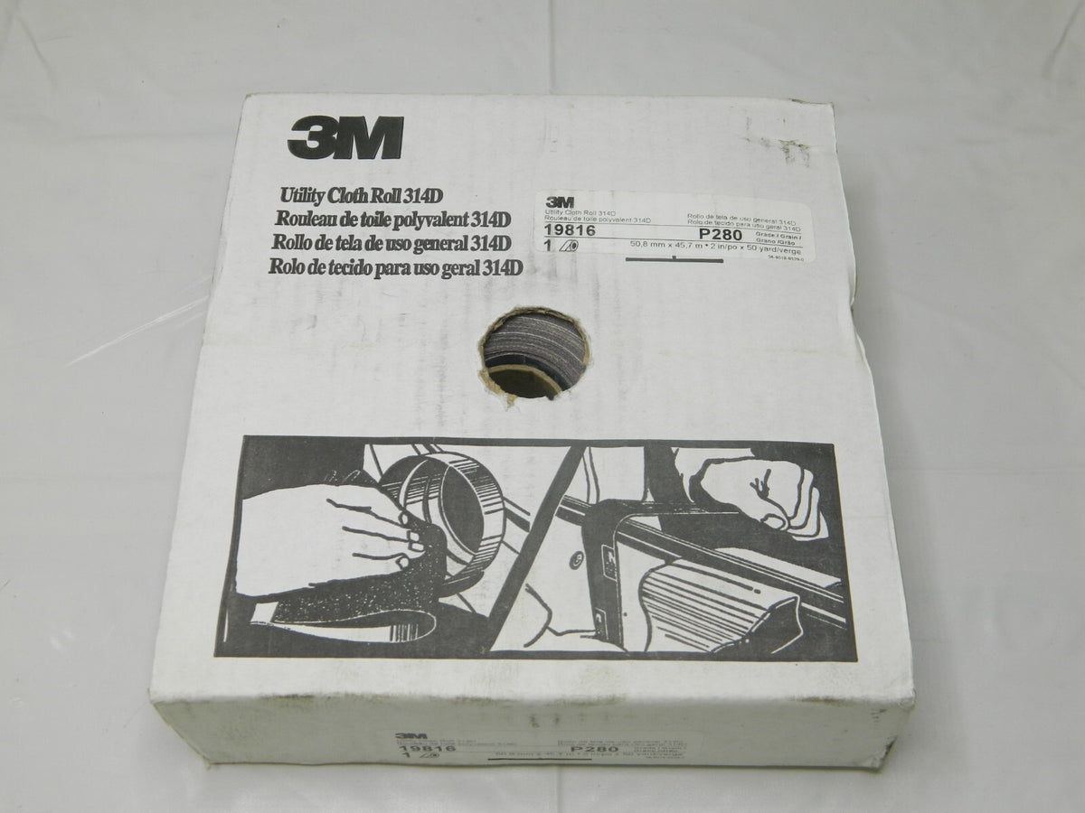 3M 2 x 50 Yd 280 Grit Aluminum Oxide Shop Roll J Weighted 7000118536
