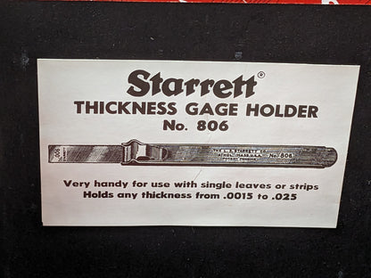 STARRETT  108 Piece Parallel Feeler Gage Set 0.0015 to 0.015" Thick S667D