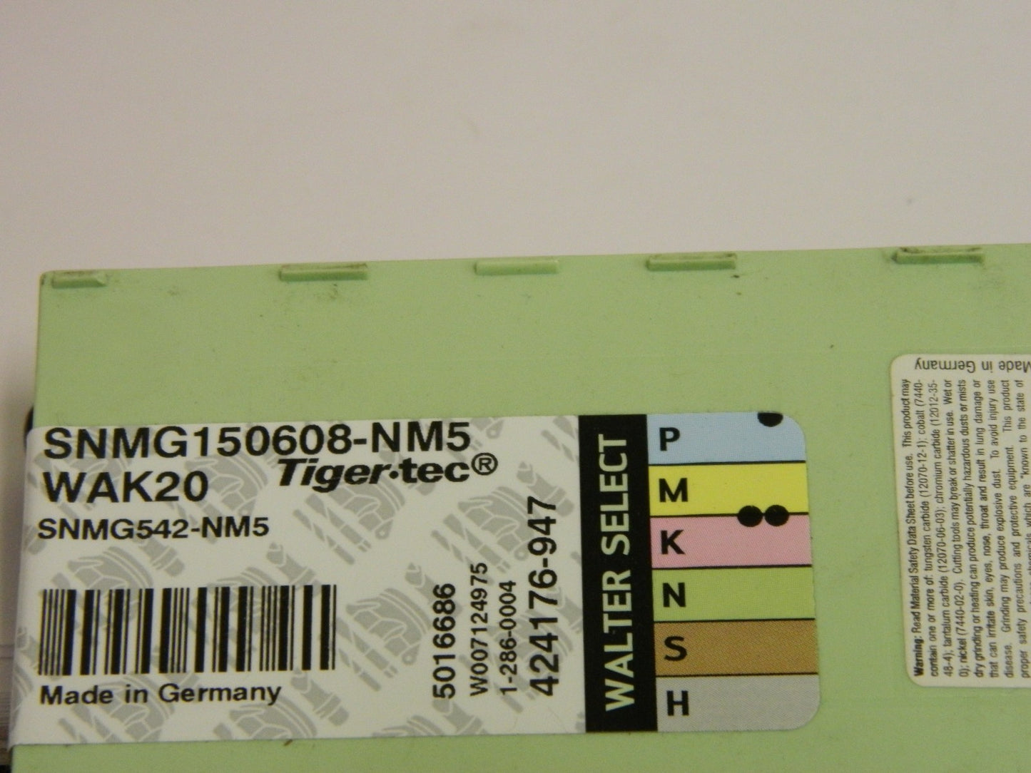 Walter SNMG150608-NM5 WAK20  Carbide Inserts QTY 10 5016686