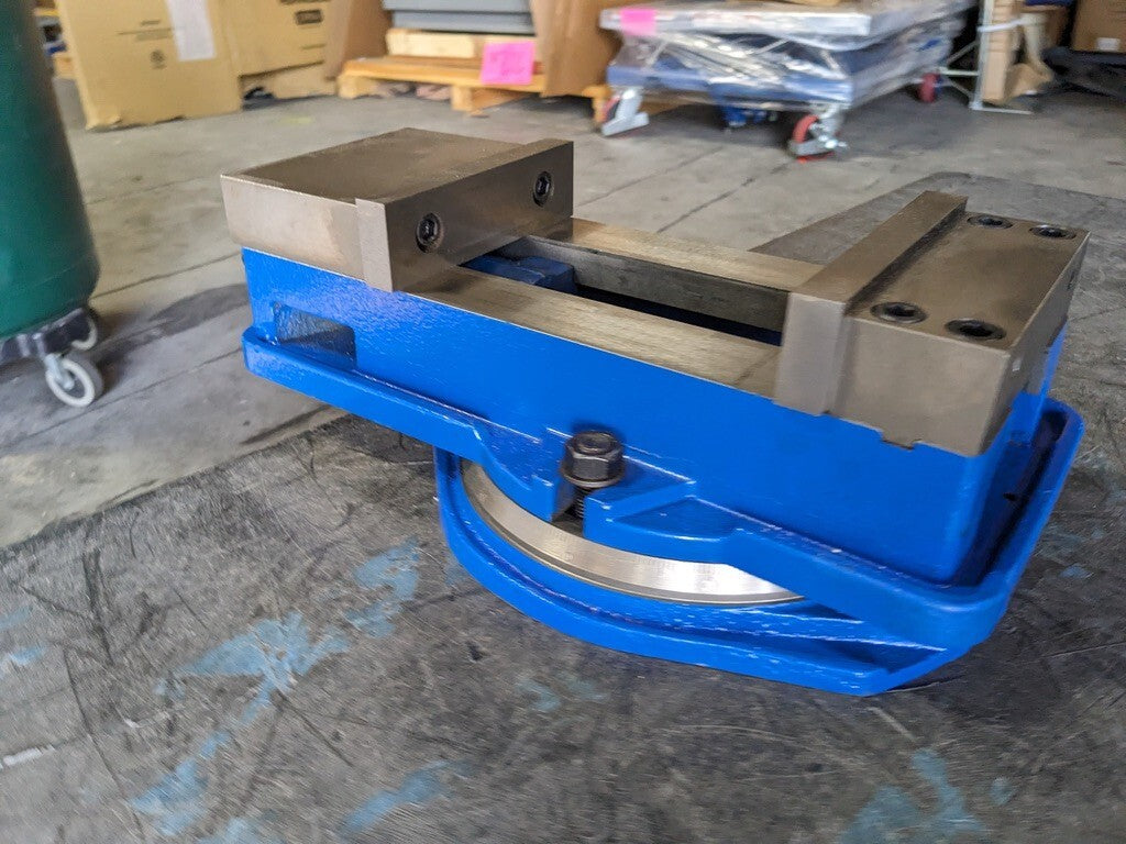 Unbranded Machine Vise: 6" Jaw Width Horizontal Swivel Base