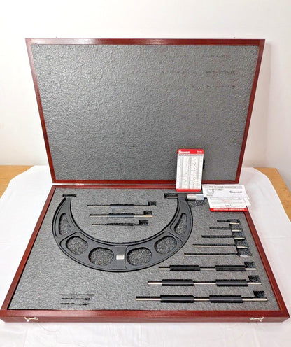 Starrett 6 Piece Mechanical Outside Micrometer Set 6 to 12" Range 72704