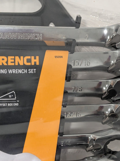 GEARWRENCH Combination Wrench Set: 13 Pc, 5/16 to 1" Wrench, 15º Angle 9509N