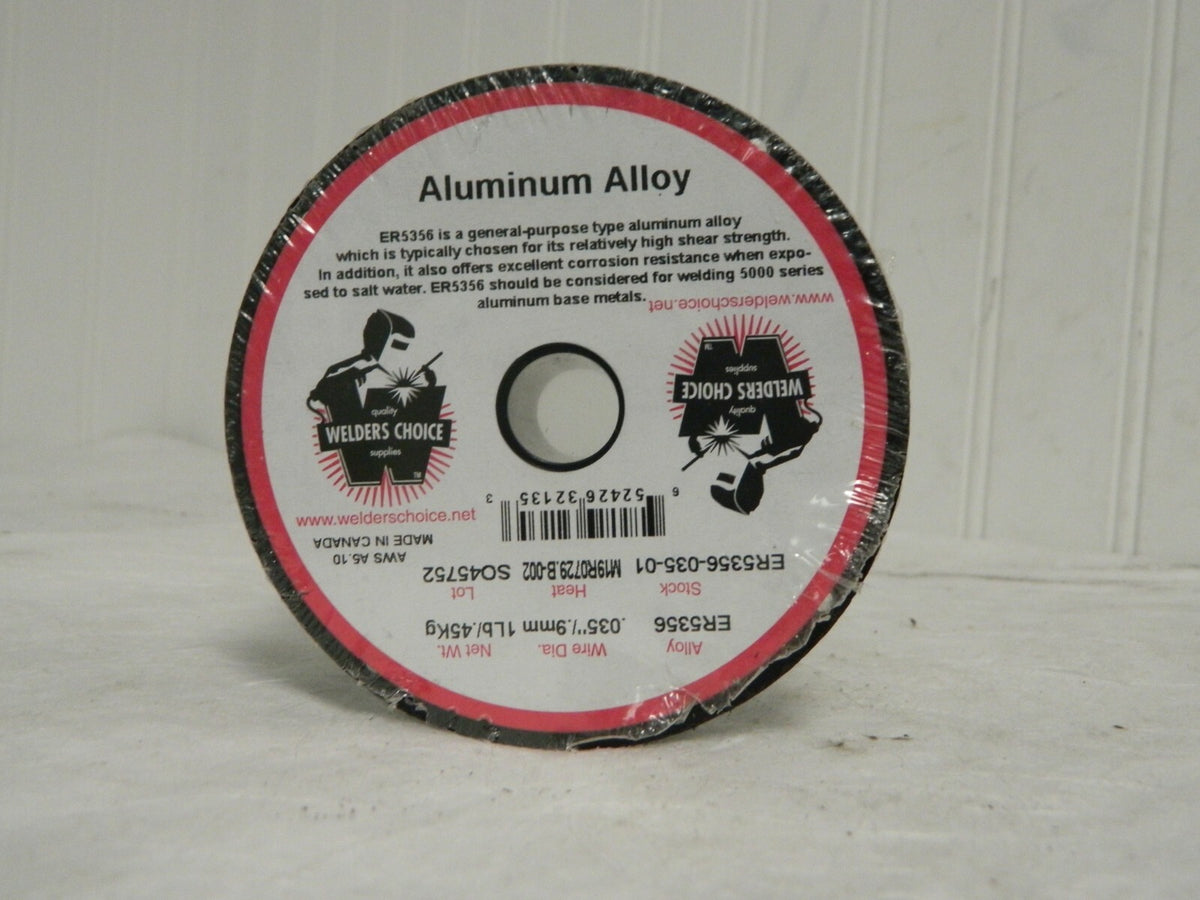 Welders Choice Alum MIG Welding Wire ER5356 0.035" Diam 1 Lb Qty 5 ER5356-0