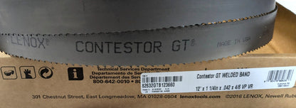 LENOX Contestor GT Welded Bandsaw Blade  12' x 1-1/4" x .042"  4/