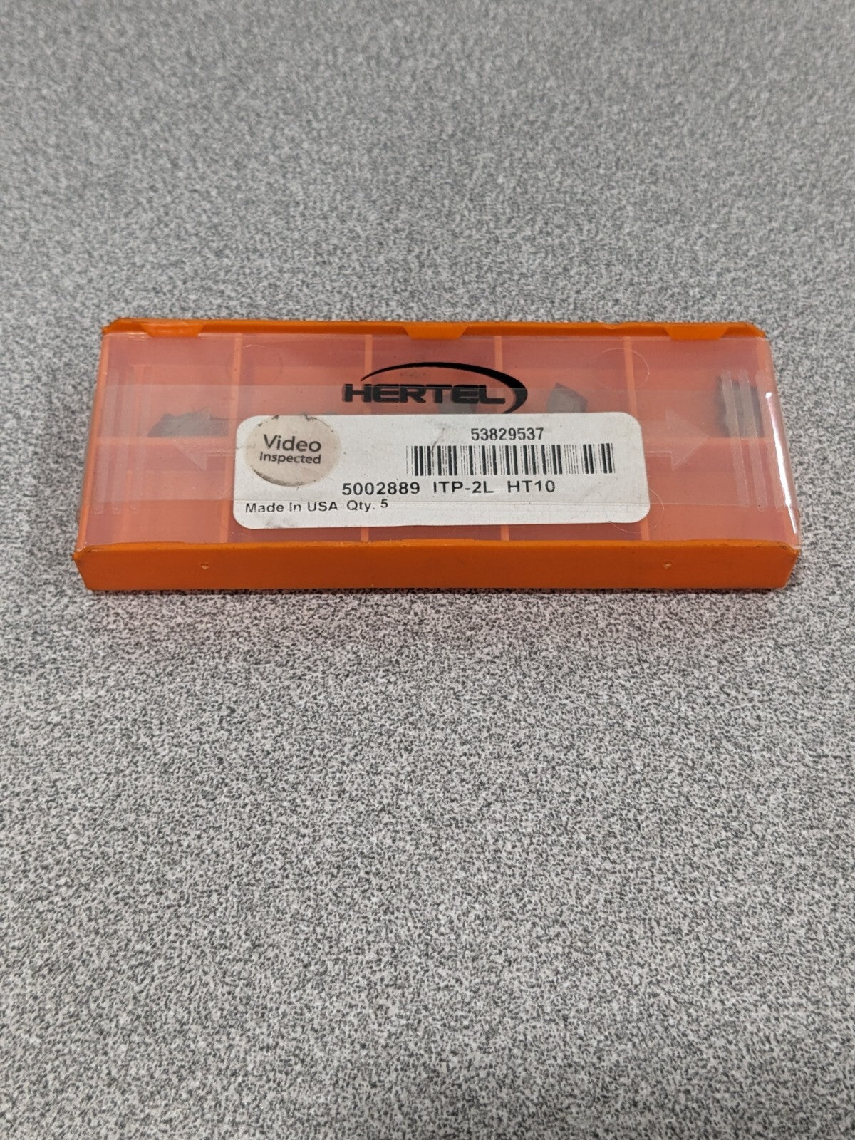 Hertel Threading Insert: ITP2L HT10, Carbide Qty 5 53829537