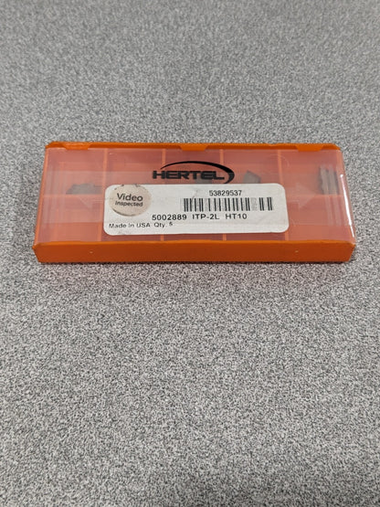 Hertel Threading Insert: ITP2L HT10, Carbide Qty 5 53829537