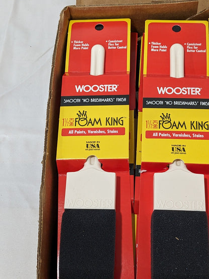 WOOSTER BRUSH Paint Brush 1-1/2" Wide Foam, Synthetic Bristle Qty 12 3103-1-1/2