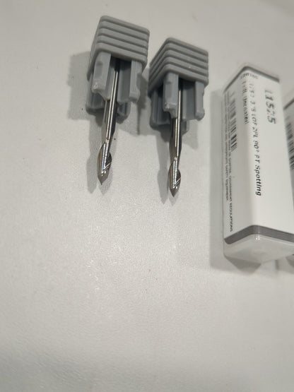 HARVEY TOOL 2pk Spotting Drills: 1/8" Dia, 90 ° Point Solid Carbide 11525