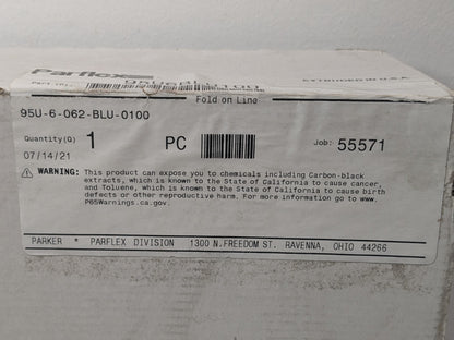 100 FT Parker Polyurethane Blue Tube 1/4" Inside Dia 3/8" Outside Dia 95U6BLU100